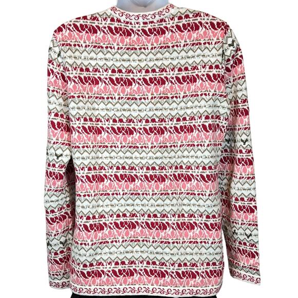 Appleseed's 100% Cotton Cardigan Sweater Women's Medium Beaded MOP Buttons - Picture 2 of 9